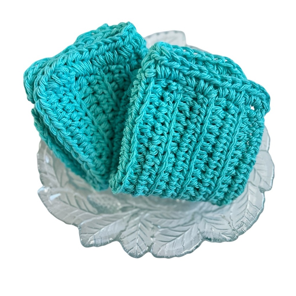Hand Crafted Colorful Crocheted 100% Cotton All Purpose Dish or Wash Cloths
